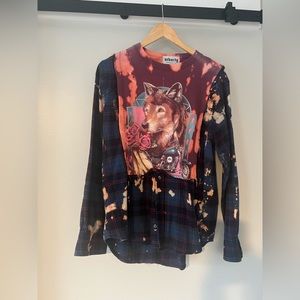 URBNVTG REWORKED FLANNEL SHIRT SIZE MEDIUM